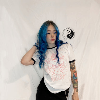 Sacred Heart Ringer Tee