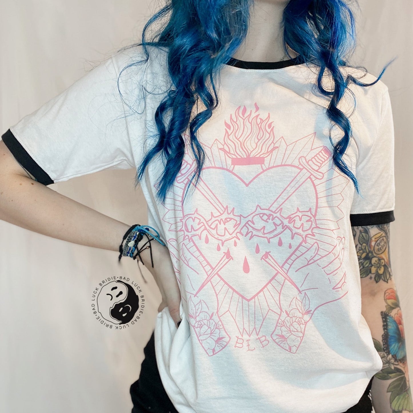 Sacred Heart Ringer Tee