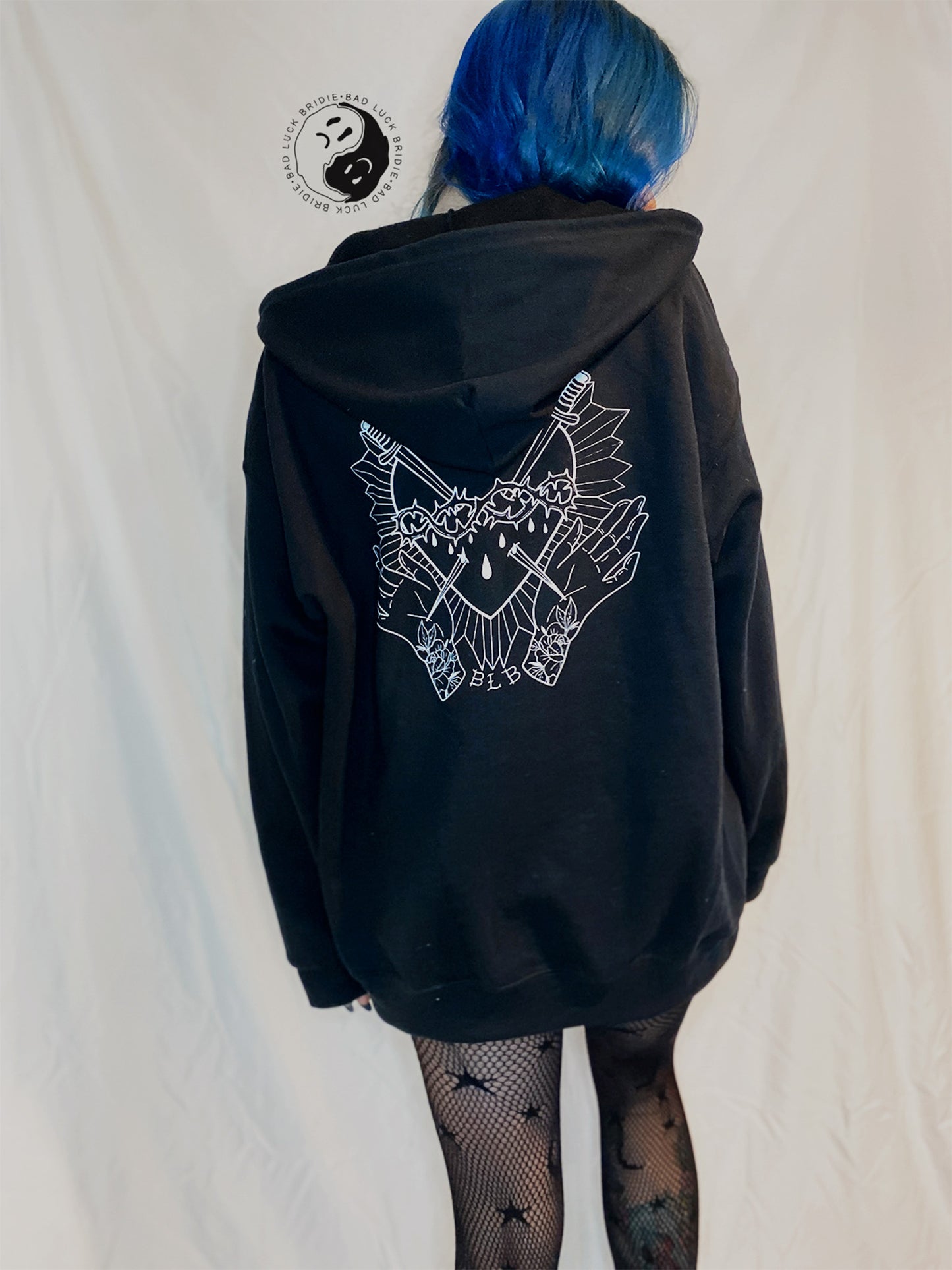 Sacred Heart Zip Up Hoodie