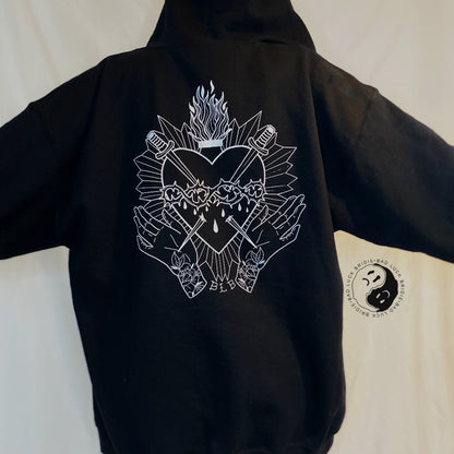 Sacred Heart Zip Up Hoodie