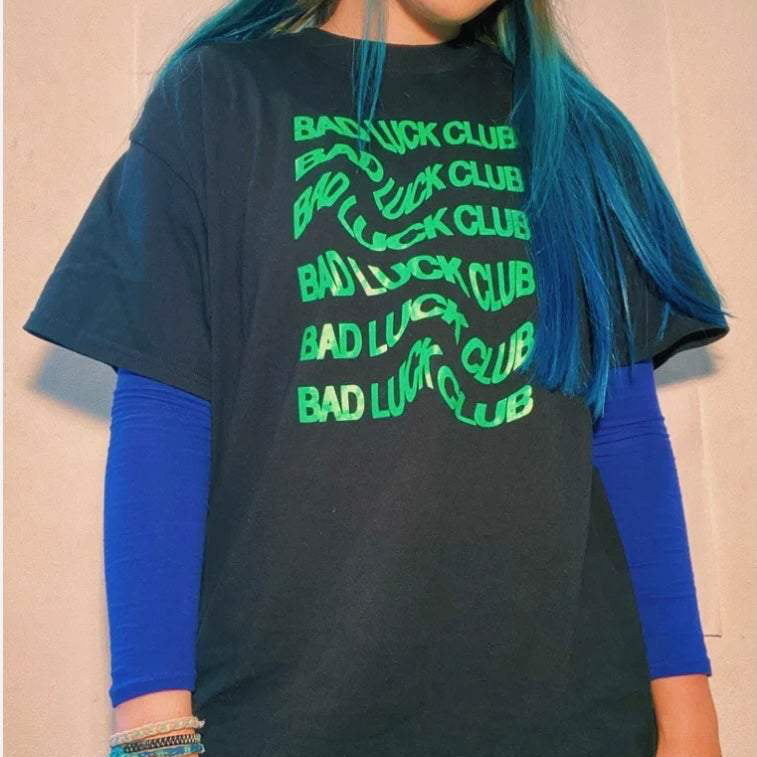 Neon Bad Luck Club T-shirt (pink or green)