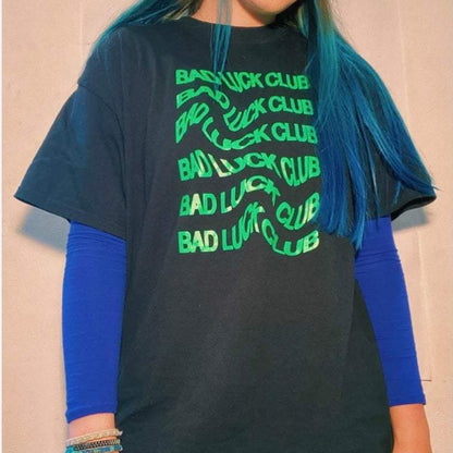 Neon Bad Luck Club T-shirt (pink or green)