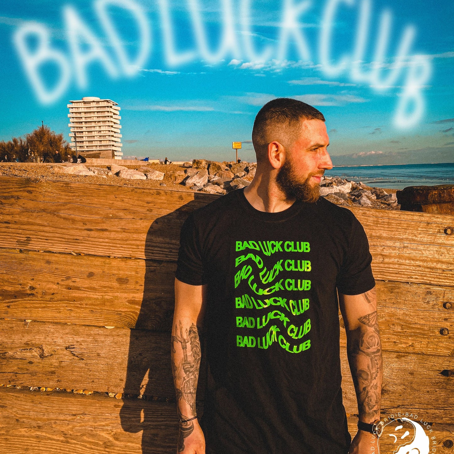 Neon Bad Luck Club T-shirt (pink or green)